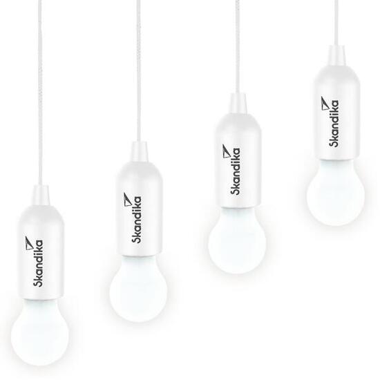 Campinglampe Narvik | 4er Set, LED Lampe, Pull Light, batteriebetrieben