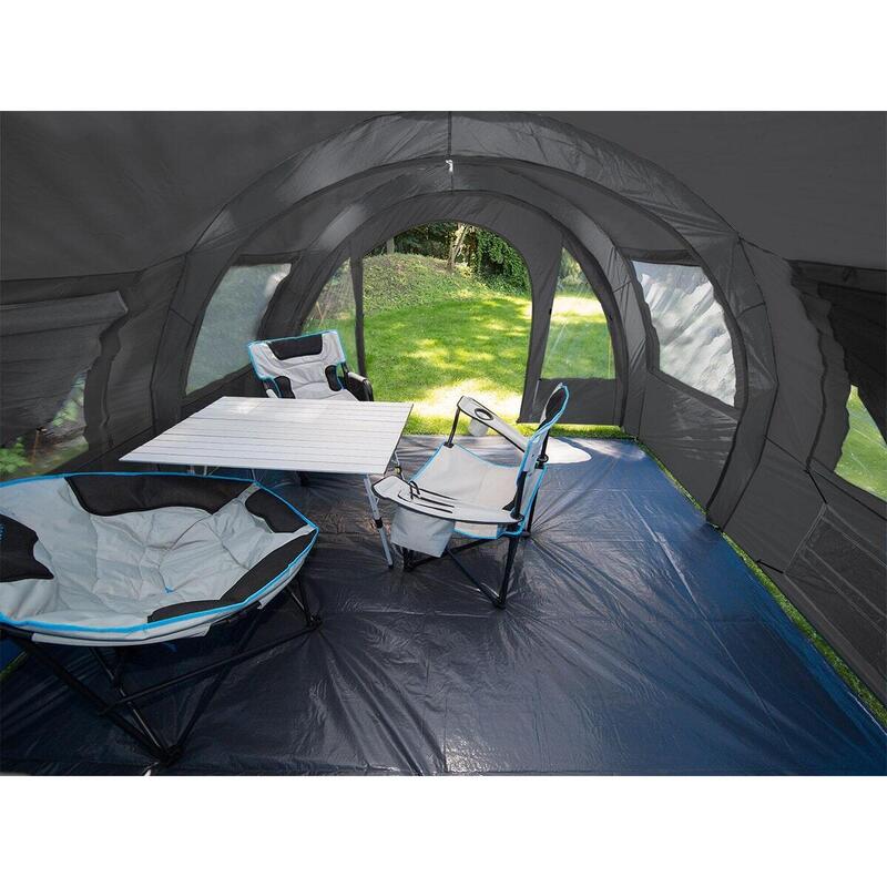 Tente tunnel Kemi 4 - Tente Camping 4 personnes - 2 cabines sombres - 480x340 cm