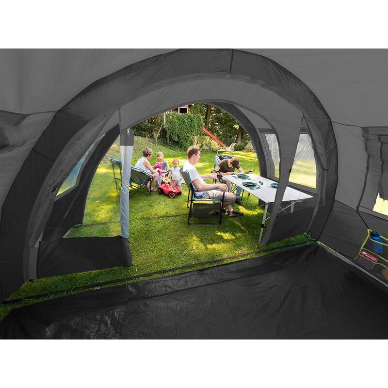 Tente tunnel Kemi 4 - Tente Camping 4 personnes - 2 cabines sombres - 480x340 cm