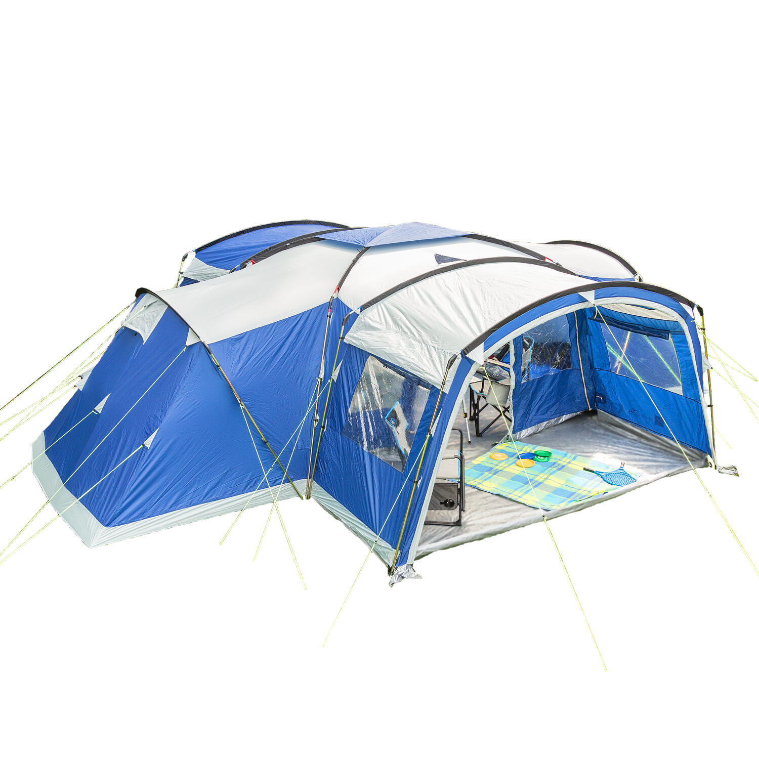 SKANDIKA Tenda da campeggio familiare Nimbus Sleeper Protect 12 persone - 3 cabine scure