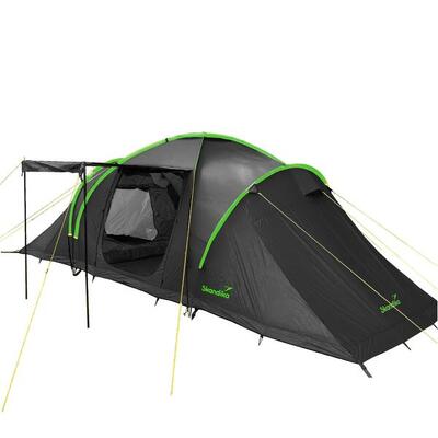 Koepeltent daytona 6 xl protect - camping - 6 personen - 3 zwarte slaapcabines