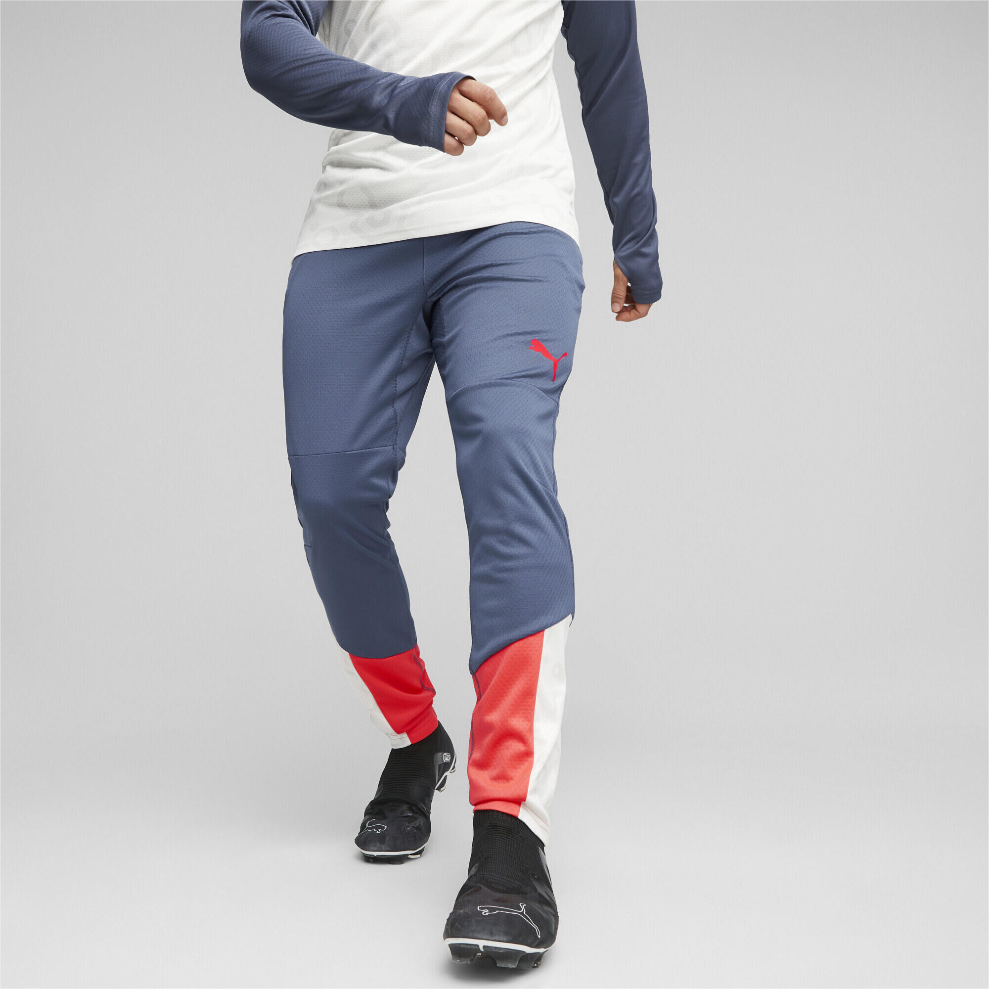 Pantalon d’entraînement de football individualCUP PUMA White Inky Blue 2/6