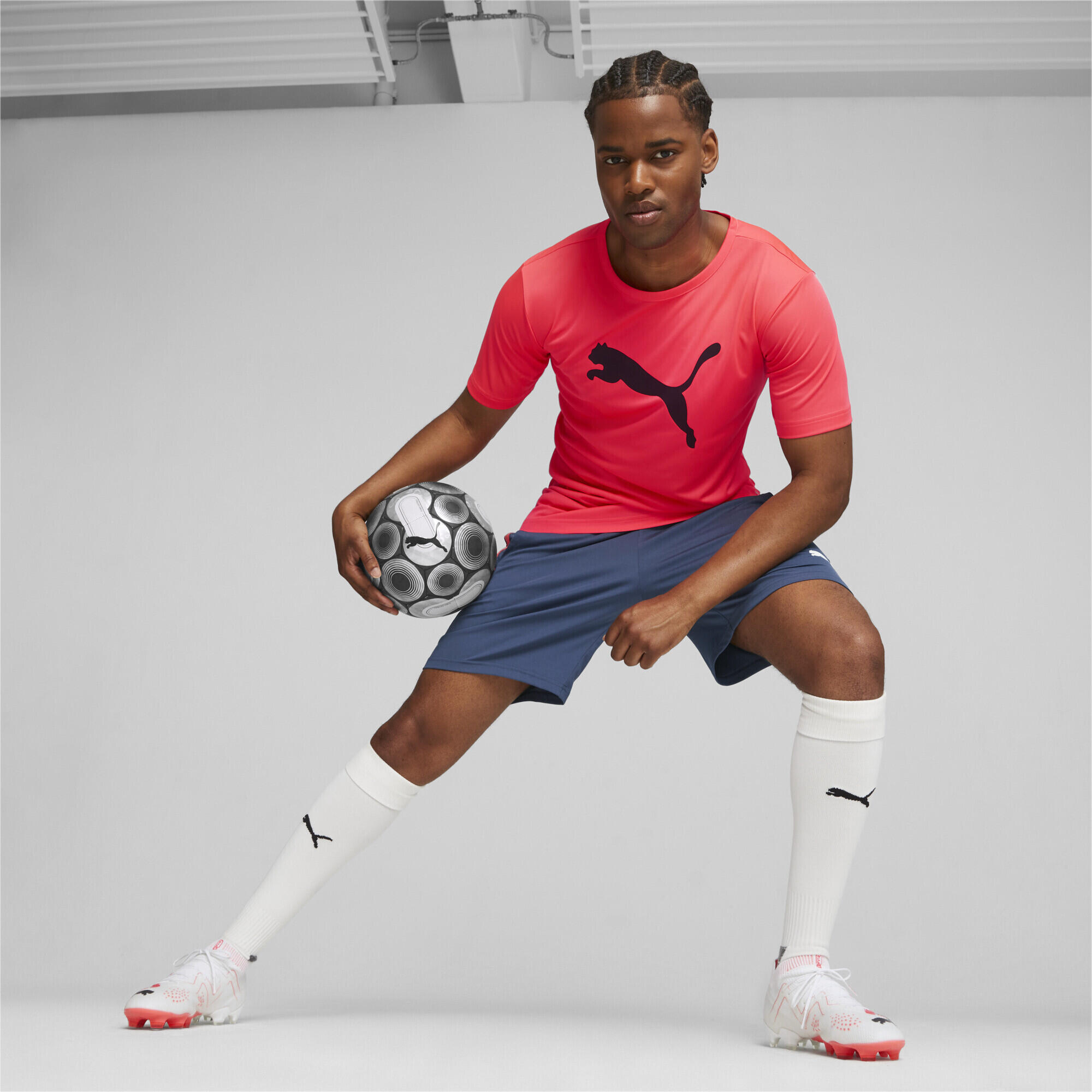 Scarpe da calcio FUTURE ULTIMATE FG/AG da uomo PUMA White Black Fire Orchid Red 3/7