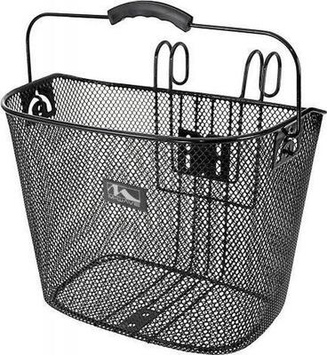 Fietsmand stuur 19 liter staal zwart elektrische fiets