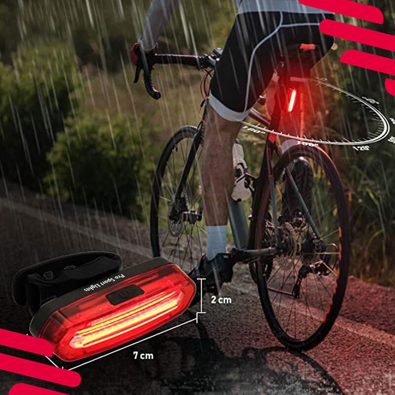 120 Lumen Fietsverlichting rood - Led Achterlicht - USB Oplaadbaar