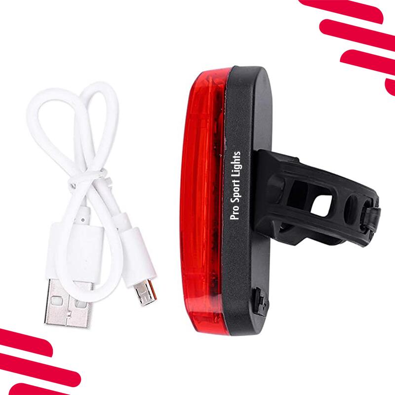 Lumière de vélo 120 Lumen Rouge - Feu arrière à Led - USB Rechargeable