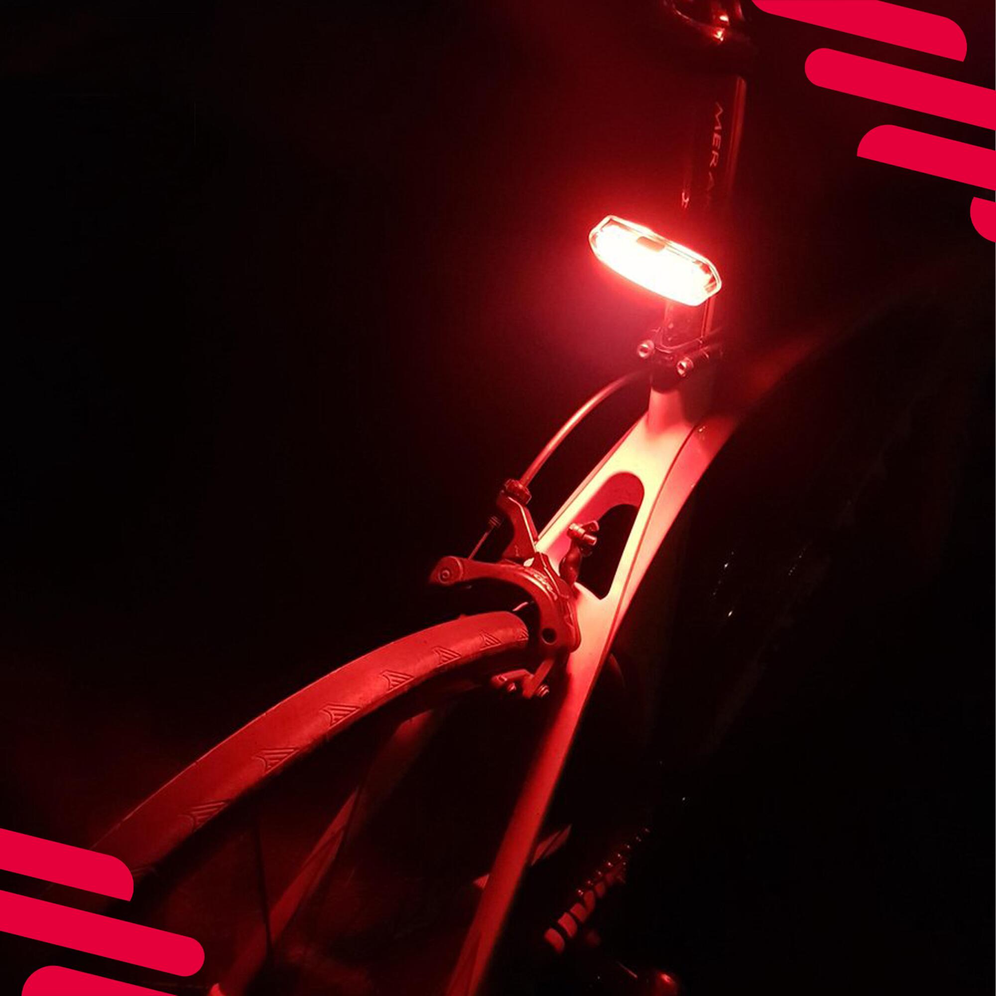 Luz traseira para bicicleta 120 lúmenes vermelha - LED 6/7