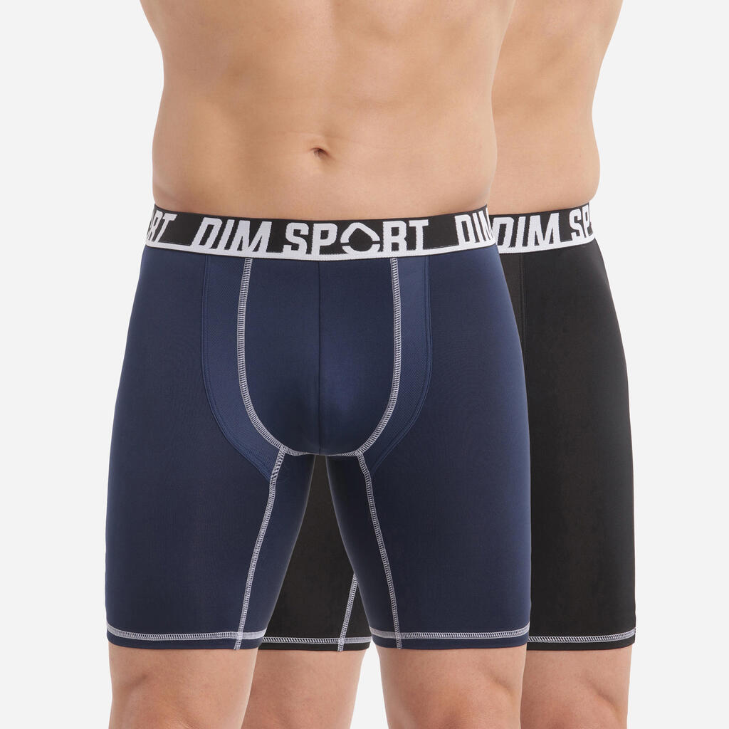 Pack of 2 Long Boxers DIM Microfibre Sport