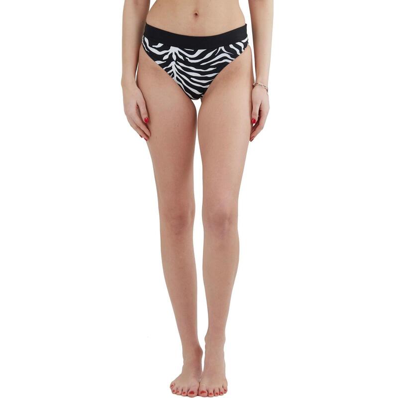 Chiloti bikini Sahara Mid Waist Full Bottoms - negru femei