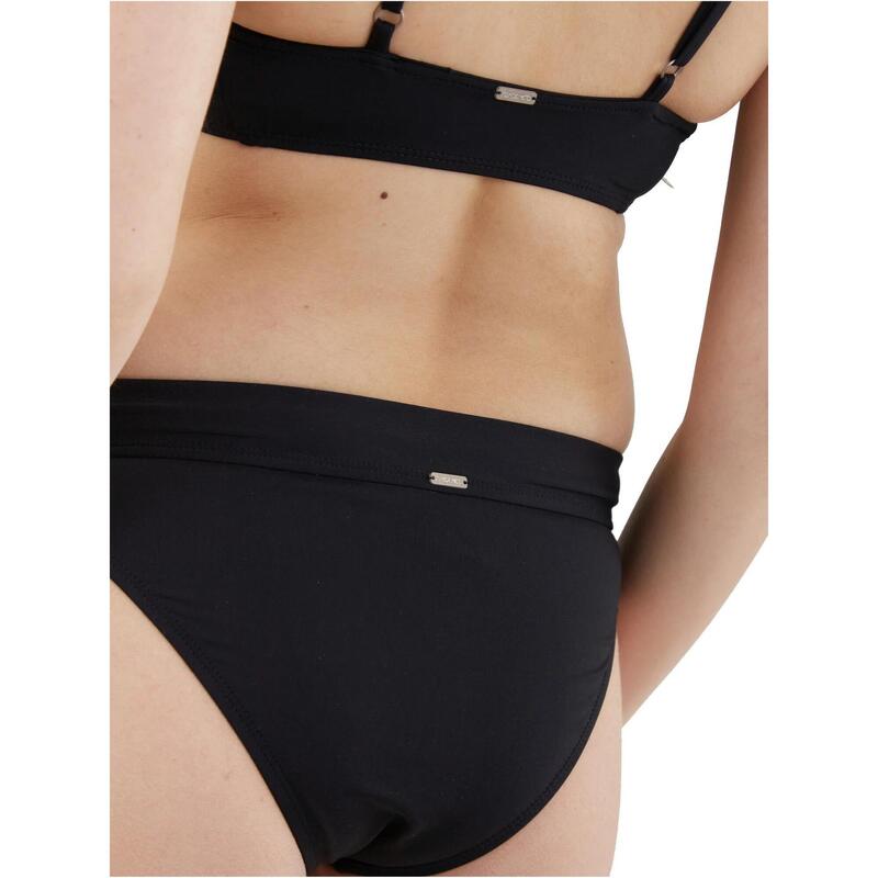 Chiloti bikini Sahara Mid Waist Full Bottoms - negru femei