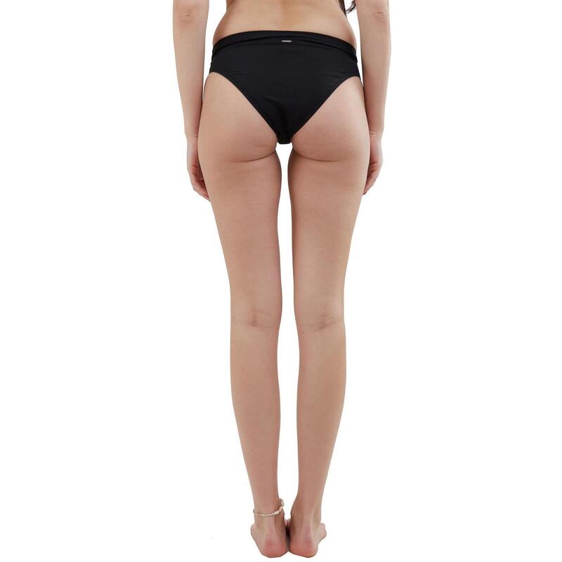 Chiloti bikini Sahara Mid Waist Full Bottoms - negru femei