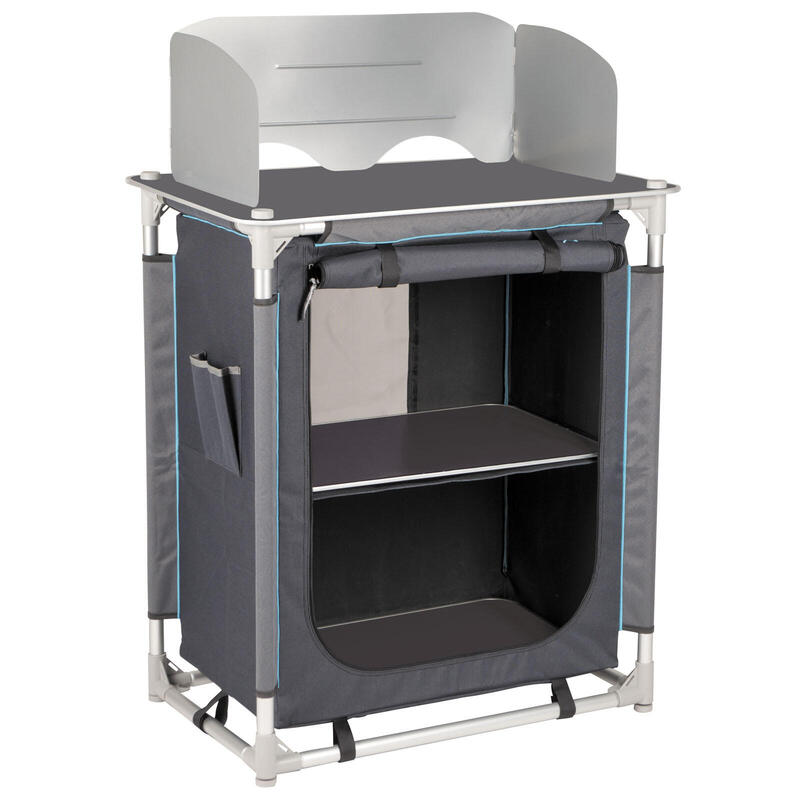 Armario Camping Cocina Box Plegable Mesa Cortavientos Aluminio