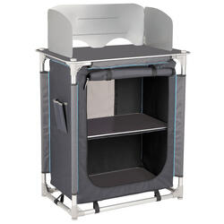 Armoire de camping Voyage Cuisine Box pliante Table Brise-vent Alu