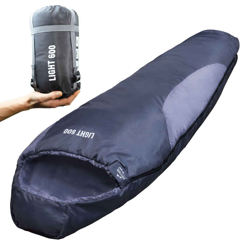 EXPLORER Schlafsack Light 600 Leichtgewichts Hüttenschlafsack Mini Packmaß 700g
