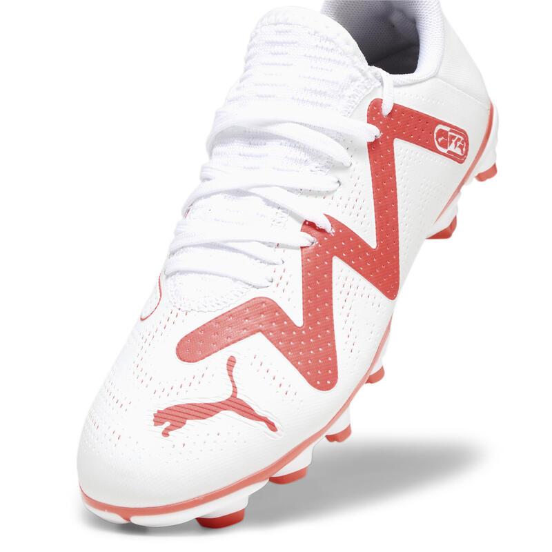 Botas de fútbol Niños FUTURE PLAY FG/AG PUMA White Fire Orchid Red