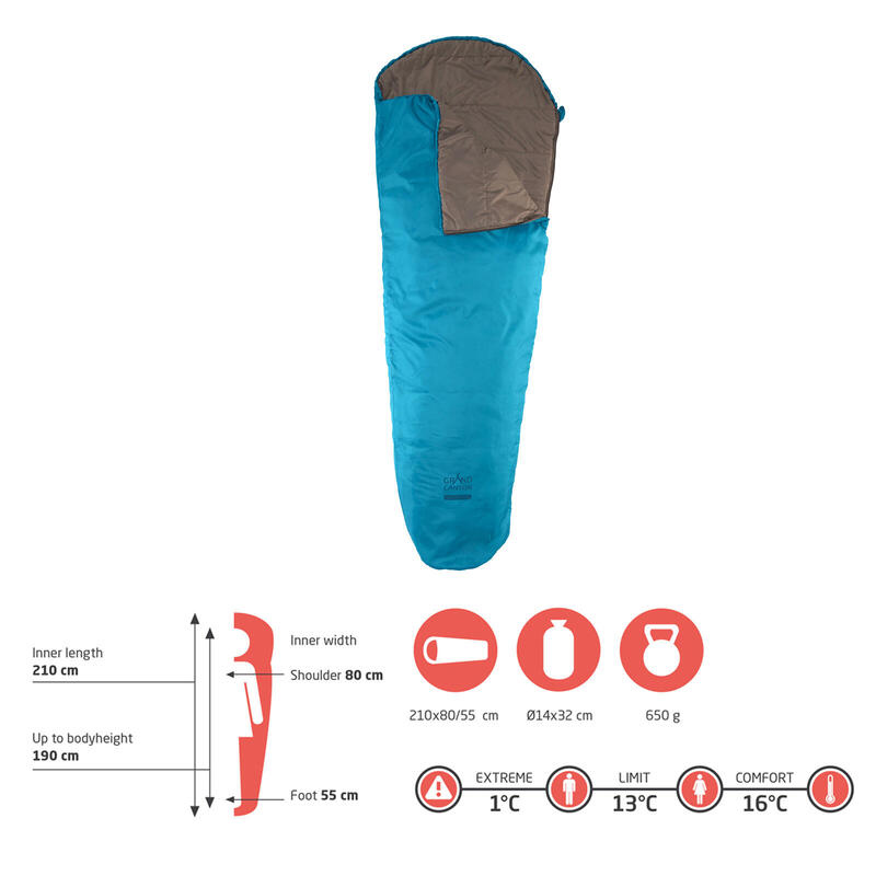 Sac de couchage momie Whistler Trekking Été Cabanes Longues 650g Léger