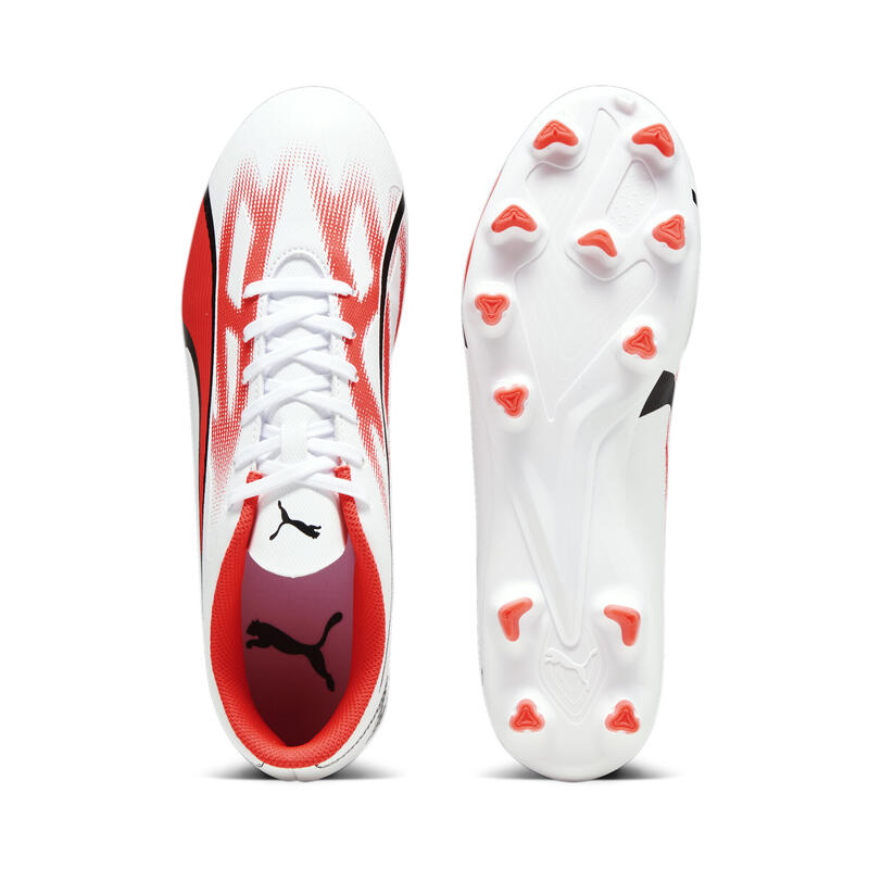 Botas de fútbol ULTRA PLAY FG/AG Hombre PUMA White Black Fire Orchid Red