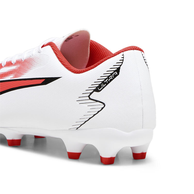 Botas de fútbol ULTRA PLAY FG/AG Hombre PUMA White Black Fire Orchid Red