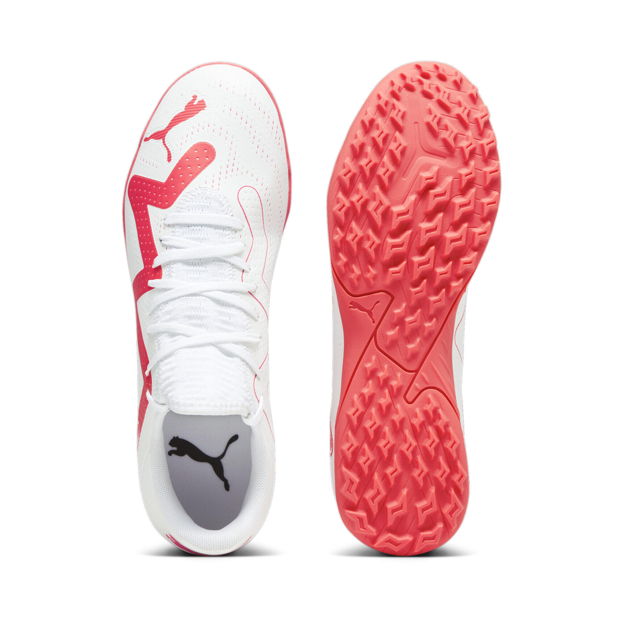 Botas de fútbol FUTURE PLAY TT Hombre PUMA White Fire Orchid Red 6/7