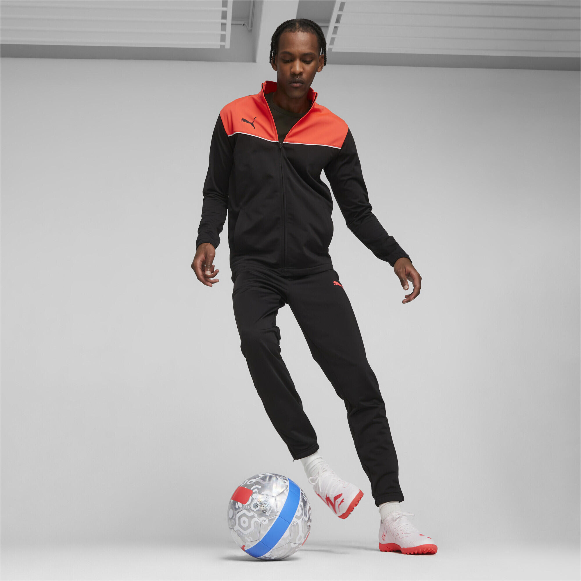 Botas de fútbol FUTURE PLAY TT Hombre PUMA White Fire Orchid Red 3/7