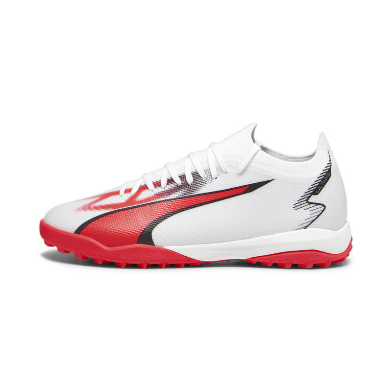 Scarpe da calcio ULTRA MATCH TT da uomo PUMA White Black Fire Orchid Red