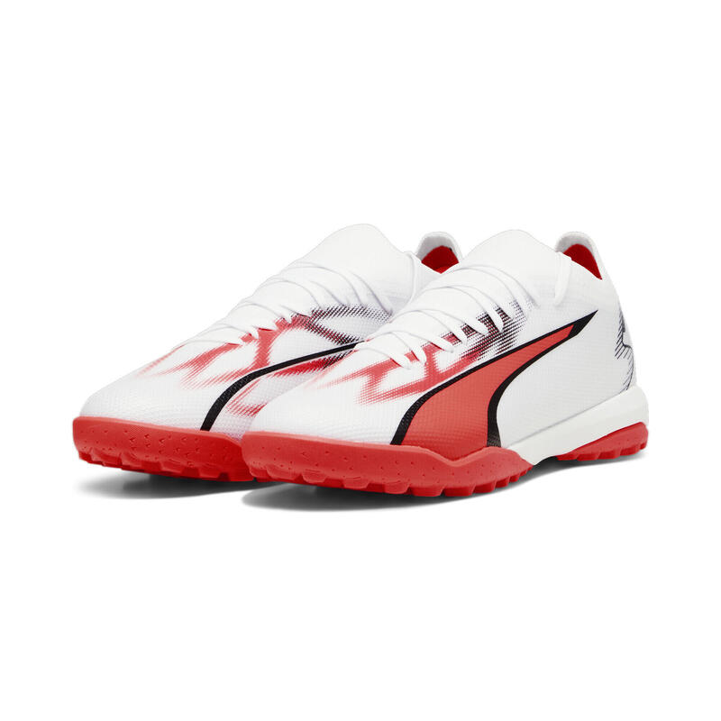 Scarpe da calcio ULTRA MATCH TT da uomo PUMA White Black Fire Orchid Red