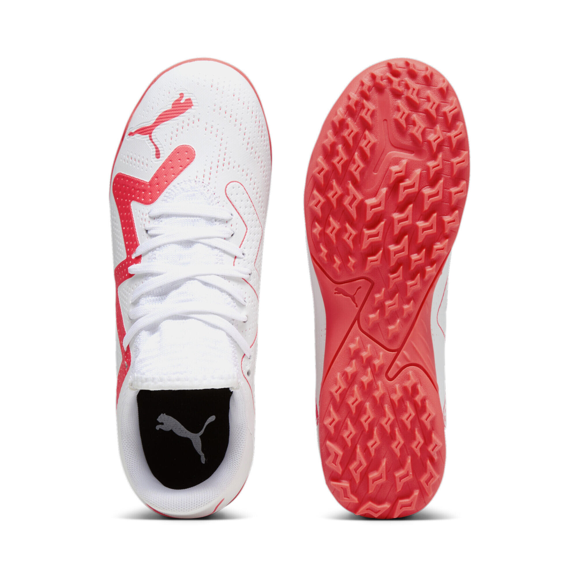 Botas de fútbol Niños FUTURE PLAY TT PUMA White Fire Orchid Red 4/6