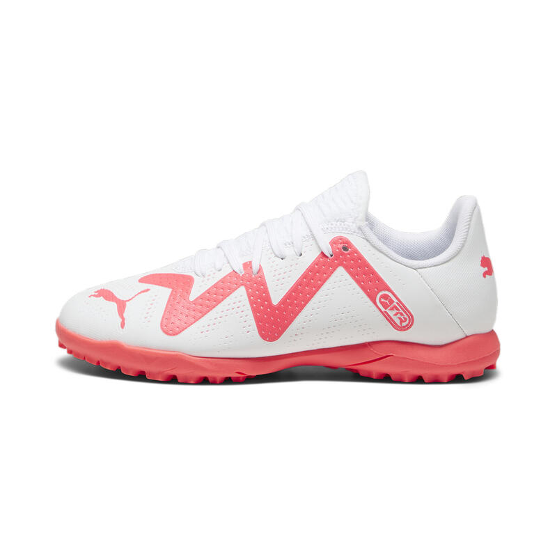 Scarpe da calcio FUTURE PLAY TT da ragazzi PUMA White Fire Orchid Red