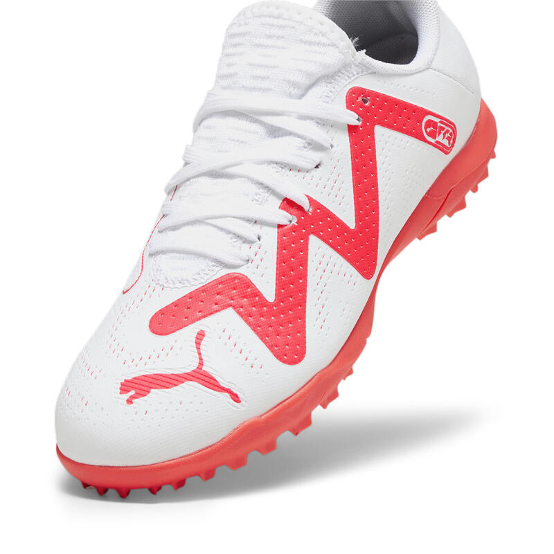 Scarpe da calcio FUTURE PLAY TT da ragazzi PUMA White Fire Orchid Red