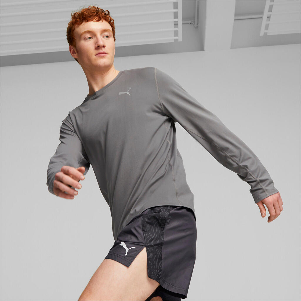 PUMA Mens RUN CLOUDSPUN Long Sleeve Running T-Shirt - Cool Dark Gray