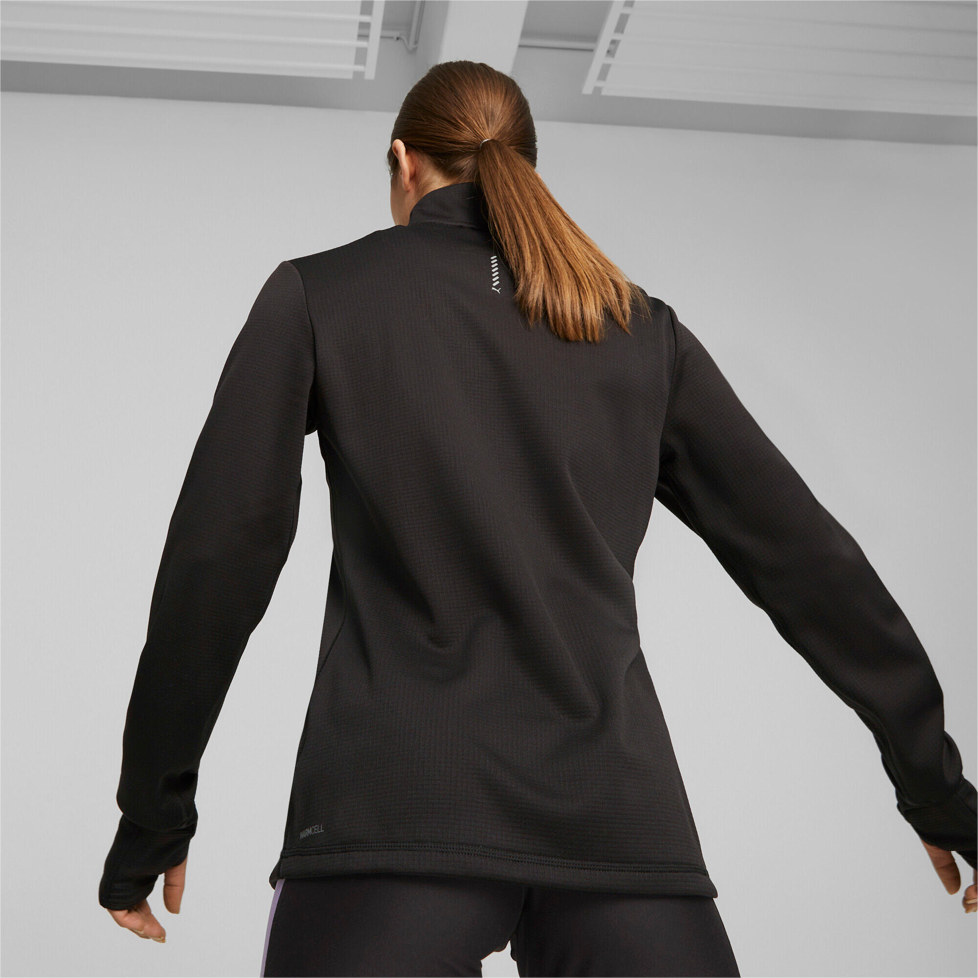 Pulôver de corrida PUMA Micro Fleece para mulher - PUMA Preto 5/7