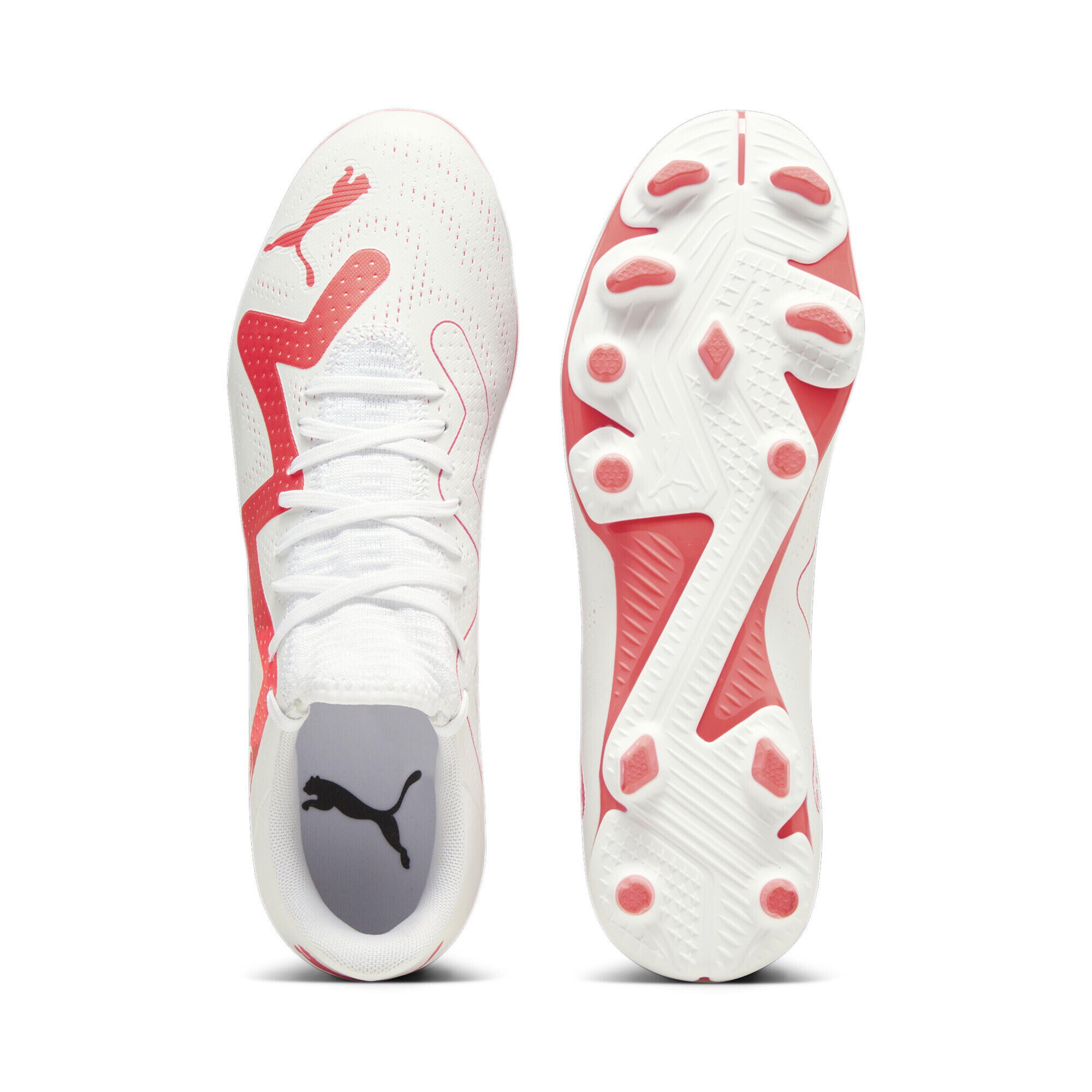 Scarpe da calcio FUTURE PLAY FG/AG da uomo PUMA White Fire Orchid Red 6/7