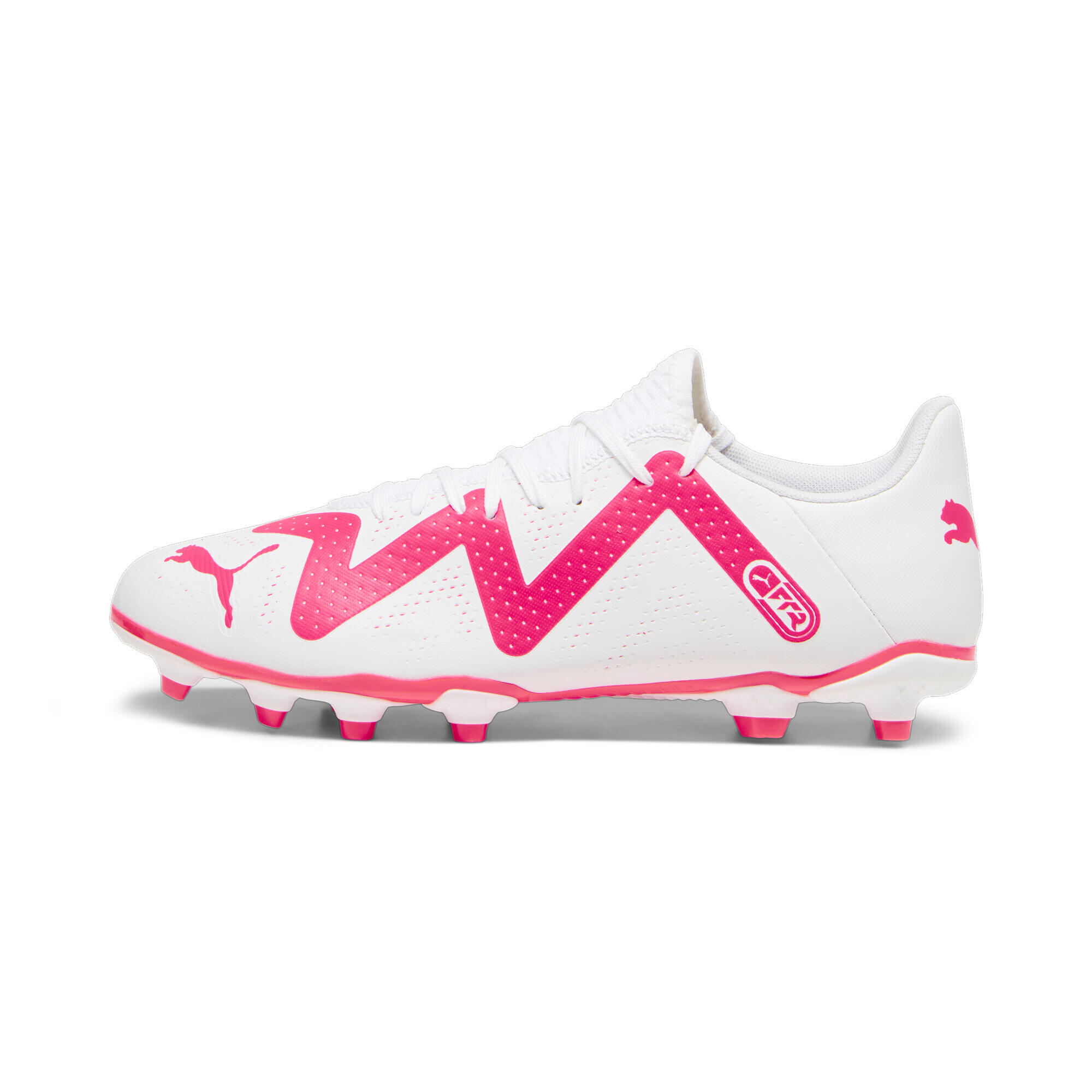 Scarpe da calcio FUTURE PLAY FG/AG da uomo PUMA White Fire Orchid Red 5/7