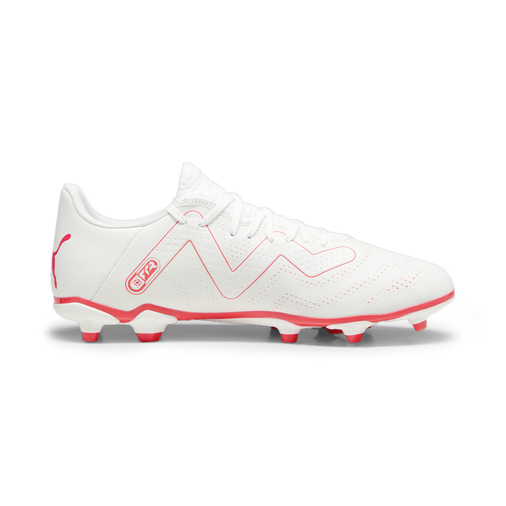 Scarpe da calcio FUTURE PLAY FG/AG da uomo PUMA White Fire Orchid Red 7/7