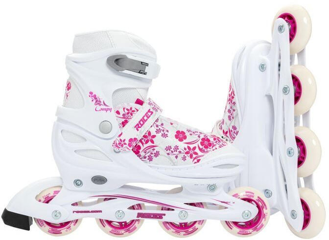 Skeelers - Compy 8.0 - Mädchen - Verstellbar - Weiß - Rosa 4/6
