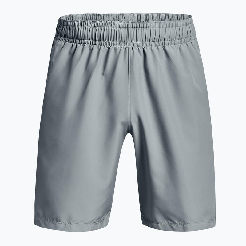 Shorts de fitness para hombres bajo un gráfico tejido de armadura