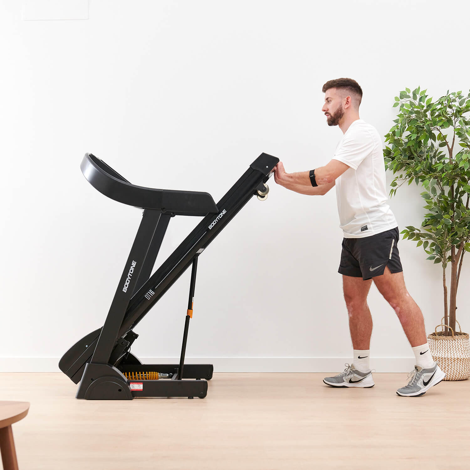 Tapis de course pliable 16 km/h avec Bluetooth apps, MP3, écran LCD 4/8