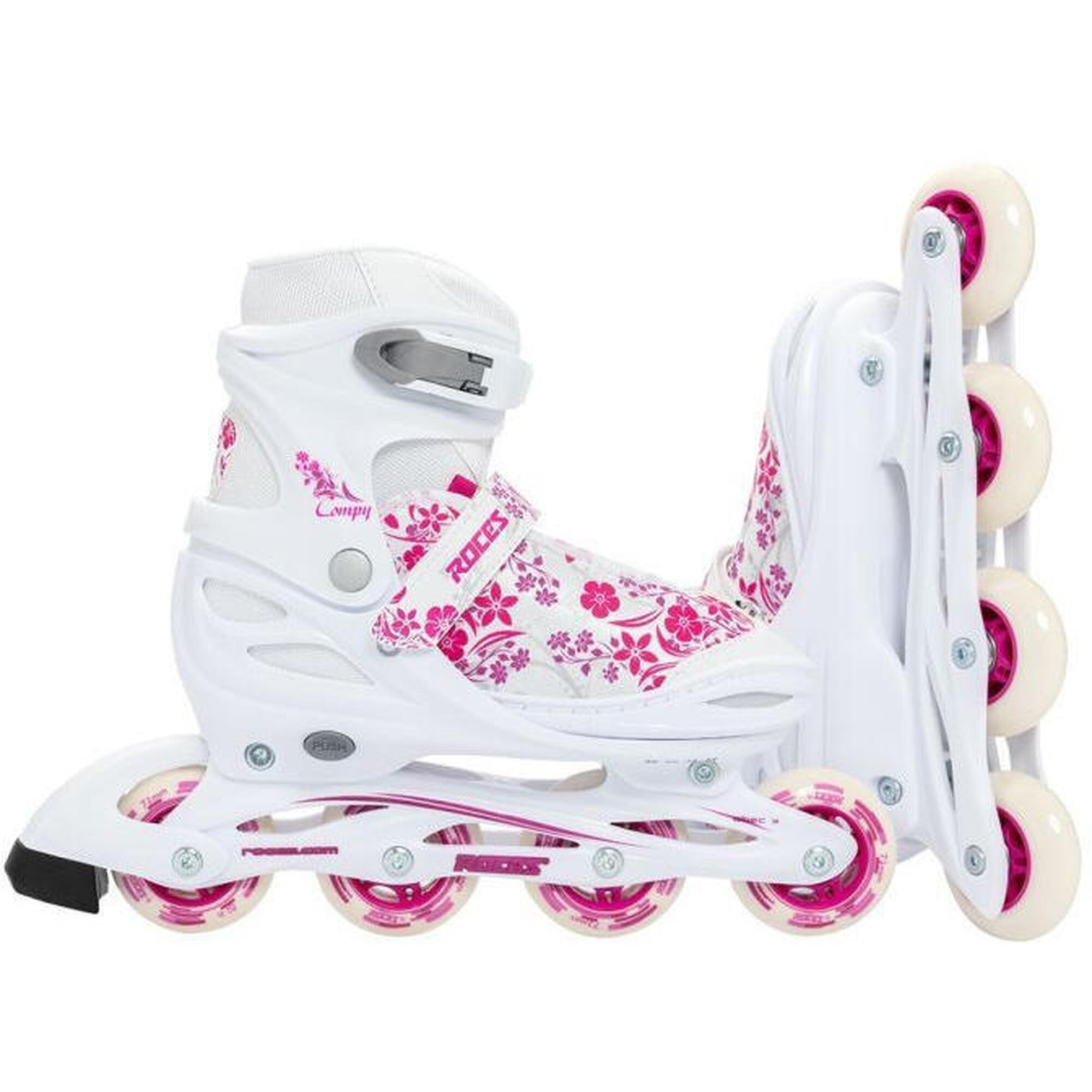 Roces Compy 8.0 inlineskates softboot meisjes wit/roze