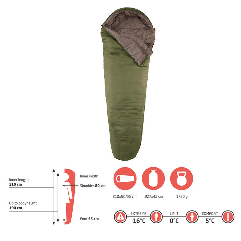 Schlafsack Winterschlafsack Mumienschlafsack 3 Jahreszeiten Lang XL 5°C