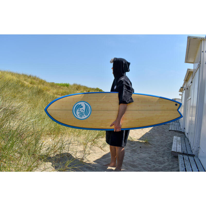 Poncho surfero de algodón con mangas