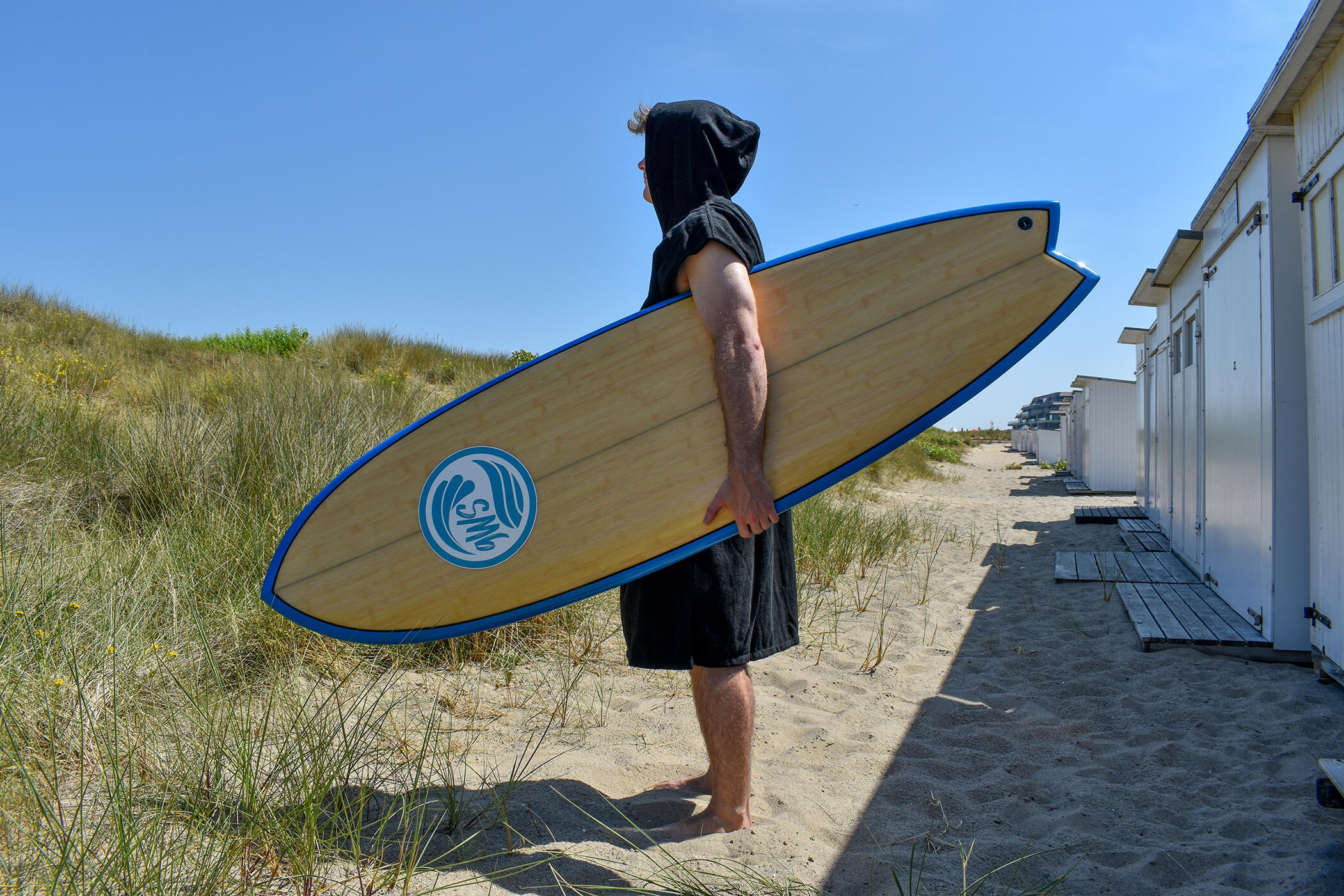Ärmelloser Surfponcho aus Mikrofaser 2/5