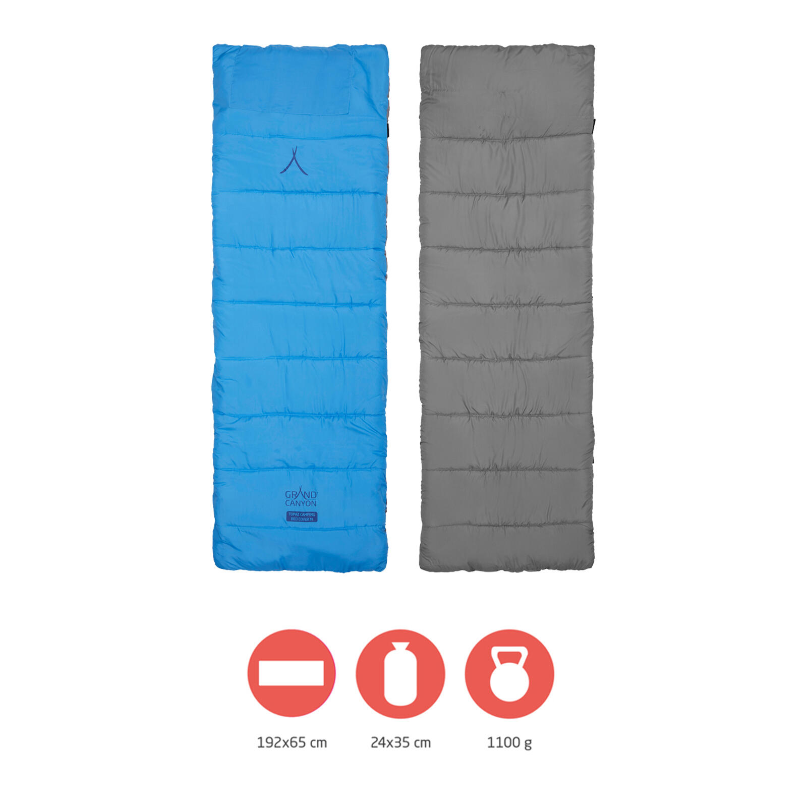 GRAND CANYON Feldbett Auflage Topaz Camping Bett Decke Klappbett Bezug Lang M