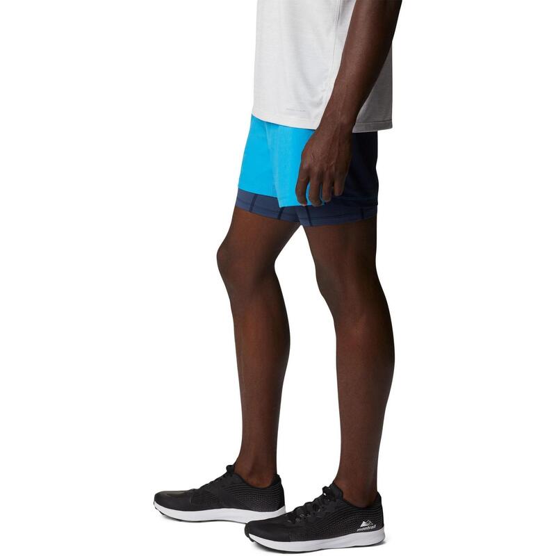 Sportshorts M Endless Trail 2 In 1 Short Herren - blau