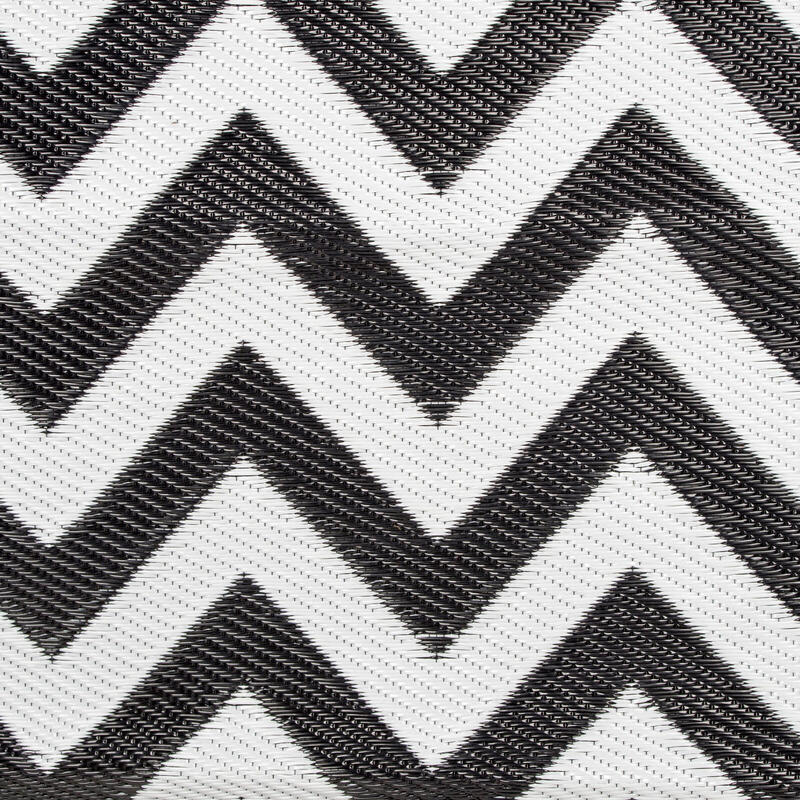 Bo-Camp - Alfombra - Wave - Grande - Negro/Blanco