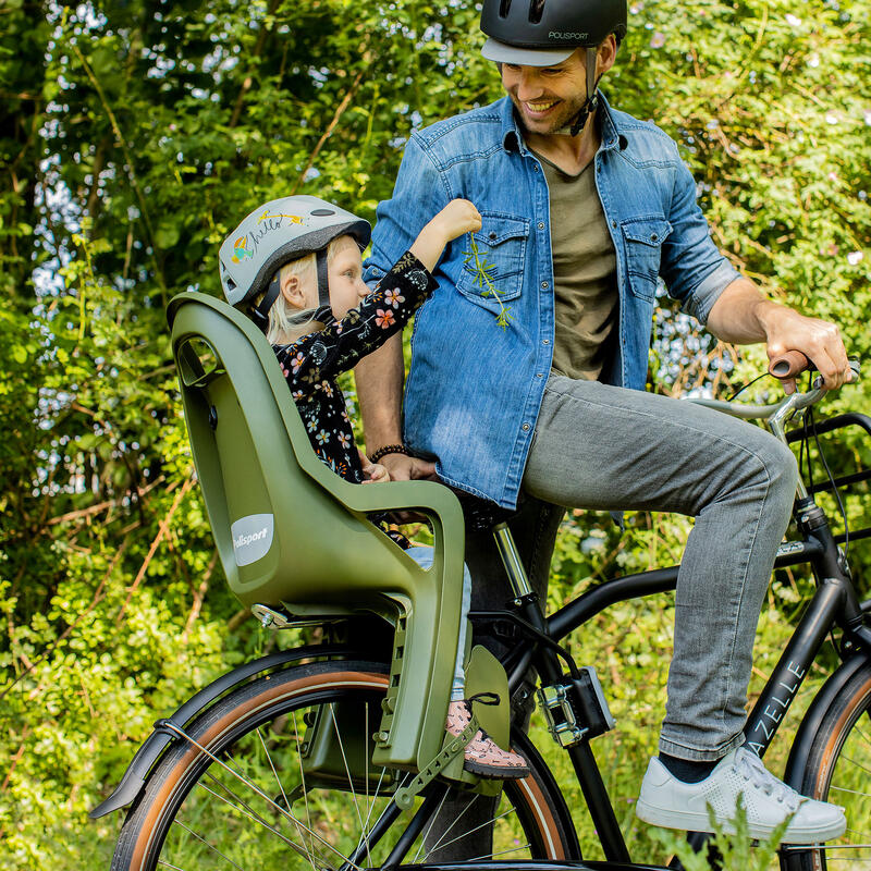 Siège vélo arrière Groovy à fixation sur cadre Noir et Gris