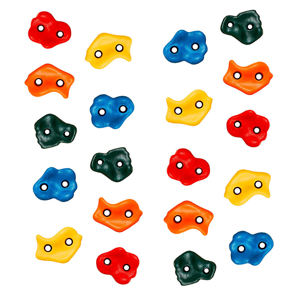 Kangui - 20 Pierres À Grimper D'Escalade Pour Structures De Jeux - Fixations Non Inclues - Balançoire - Bleu|multicolore|vert - No Size - Decathlon