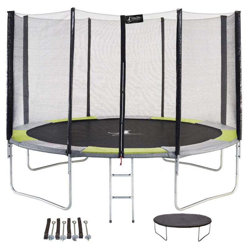 Trampoline rond Ø430cm avec filet, échelle, bâche et kit ancrage - RALLI 430