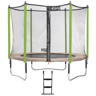 Jumpi Taupe/Grün 300 Trampolin + Leiter
