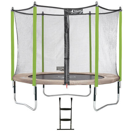 Jumpi Taupe/Grün 300 Trampolin + Leiter