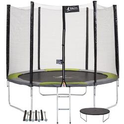 Trampoline rond Ø300cm avec filet, échelle, bâche et kit ancrage - RALLI 300